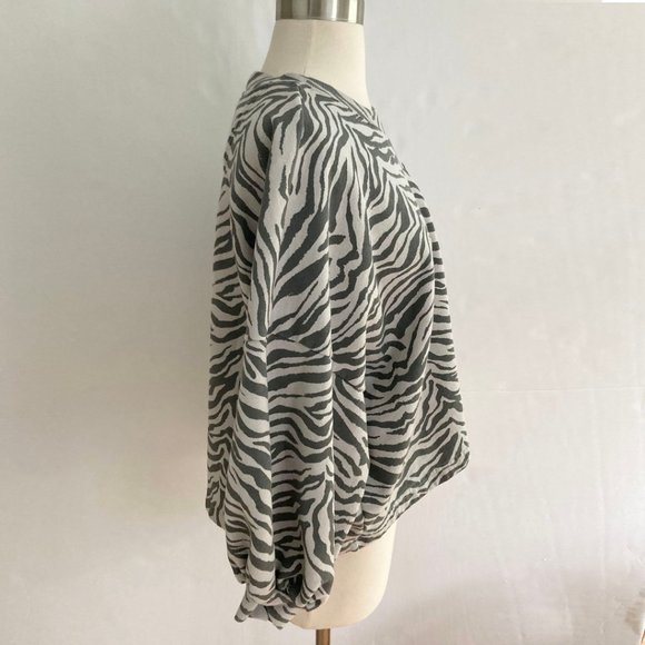 REBECCA MINKOFF Rosie Sweatshirt, Zebra, XS - Picture 7 of 11